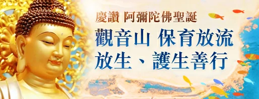 觀音山|中華大悲法藏佛教會|臺灣薩迦寺|台灣薩迦寺|龍德嚴淨仁波切|龍德上師|確吉蔣稱金剛上師|彌陀聖誕|永明延壽禪師|阿彌陀佛|觀世音菩薩|大勢至菩薩|西方三聖|西方極樂世界|西方淨土|薩迦寺|保育放流|護生|放生|消災|延壽