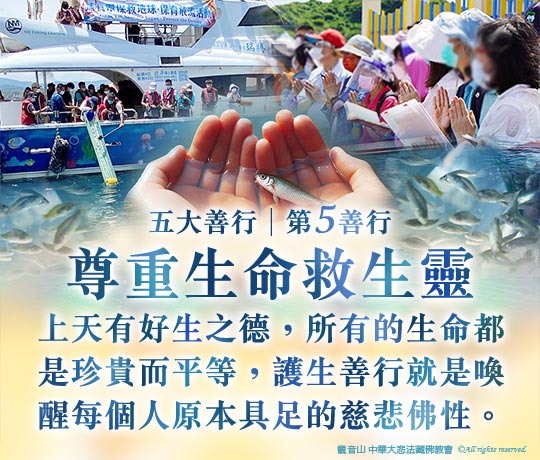 2025佛陀天降日五大善行│第五善行：尊重生命救生靈